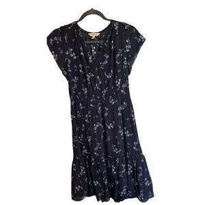 Rebecca Taylor Silk Dress 4 Blue Francine Cottagecore Wedding Guest Baby Shower